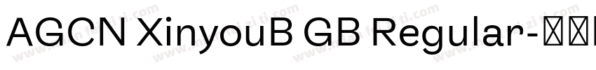 AGCN XinyouB GB Regular字体转换